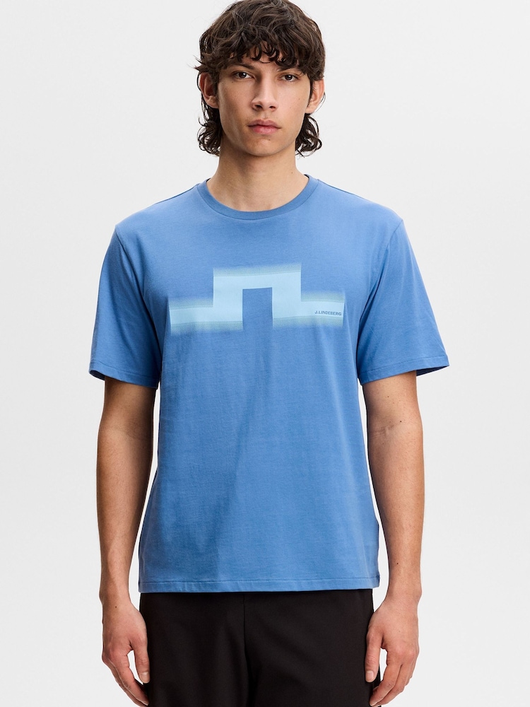J.Lindeberg Blue Alpha Graphic T-Shirt - Image 1 of 5