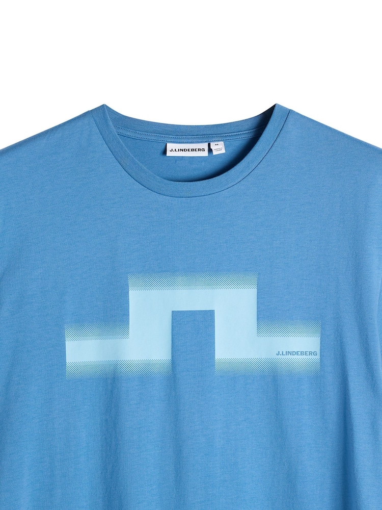 J.Lindeberg Blue Alpha Graphic T-Shirt - Image 5 of 5
