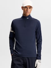 J.Lindeberg Blue Heath Strike Mid Layer Sweat Top - Image 1 of 5