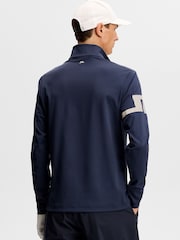 J.Lindeberg Blue Heath Strike Mid Layer Sweat Top - Image 2 of 5