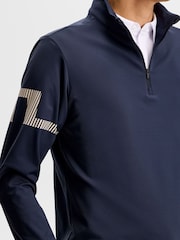 J.Lindeberg Blue Heath Strike Mid Layer Sweat Top - Image 4 of 5