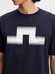 J.Lindeberg Blue Alpha Graphic T-Shirt - Image 3 of 5