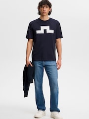 J.Lindeberg Blue Alpha Graphic T-Shirt - Image 4 of 5