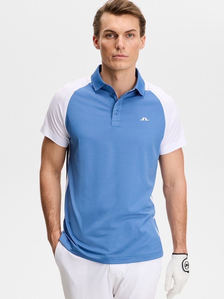 J.Lindeberg Blue Bruce Polo Shirt - Image 1 of 6 J.Lindeberg Blue Bruce Polo Shirt - Image 1 of 6