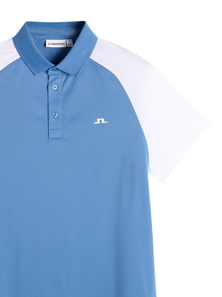 J.Lindeberg Blue Bruce Polo Shirt - Image 6 of 6 J.Lindeberg Blue Bruce Polo Shirt - Image 6 of 6