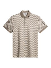 J.Lindeberg Brown Tour Tech Print Polo Shirt - Image 5 of 5