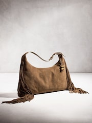 Sand N. Premium Suede Fringe Shoulder Bag - Image 1 of 5