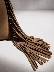 Sand N. Premium Suede Fringe Shoulder Bag - Image 5 of 5