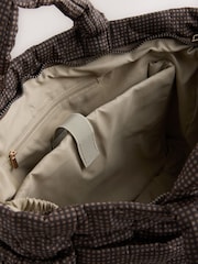 Chocolate Brown Nylon Tote Bag - Image 6 of 8