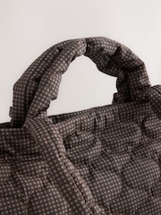 Chocolate Brown Nylon Tote Bag - Image 7 of 8