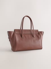 Tan Brown Large Winged Tote Bag - Image 2 of 5