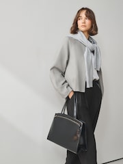 Black Structured Tote Bag - Image 1 of 4