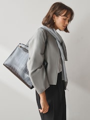 Black Structured Tote Bag - Image 3 of 4
