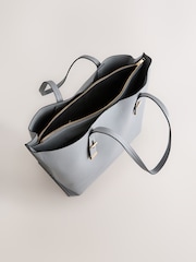 Grey Structured Tote Bag - Image 2 of 5