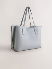 Grey Structured Tote Bag - Image 3 of 5