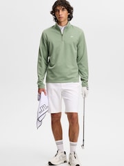 J.Lindeberg Green Clide Quarter Zip Mid Layer Sweat Top - Image 3 of 4