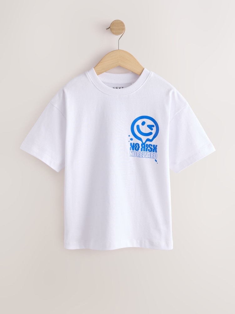 White Smile Short Sleeve Graphic T-Shirt (3-16yrs) - Image 1 of 4