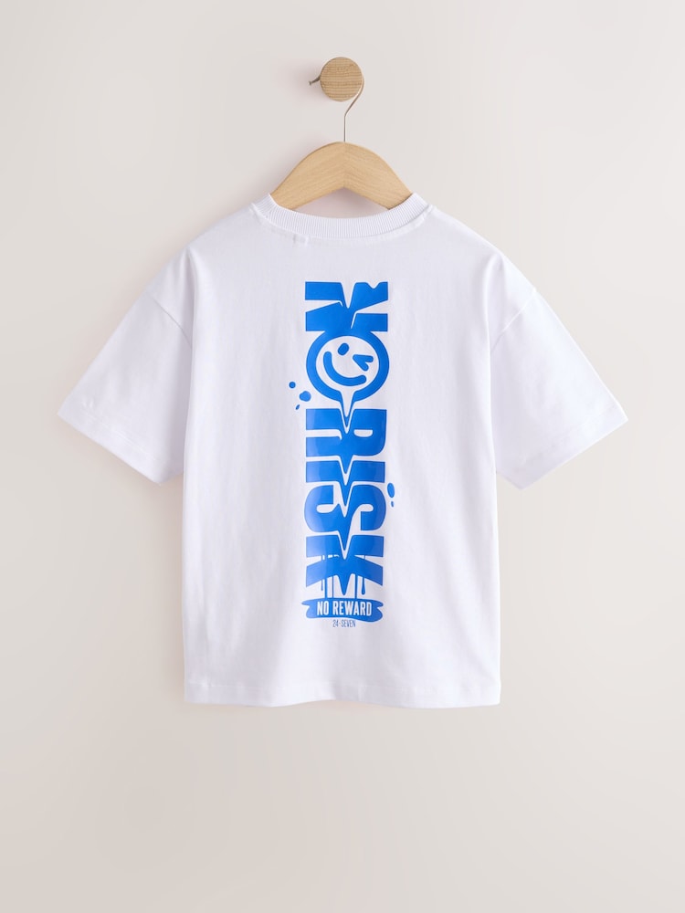 White Smile Short Sleeve Graphic T-Shirt (3-16yrs) - Image 2 of 4