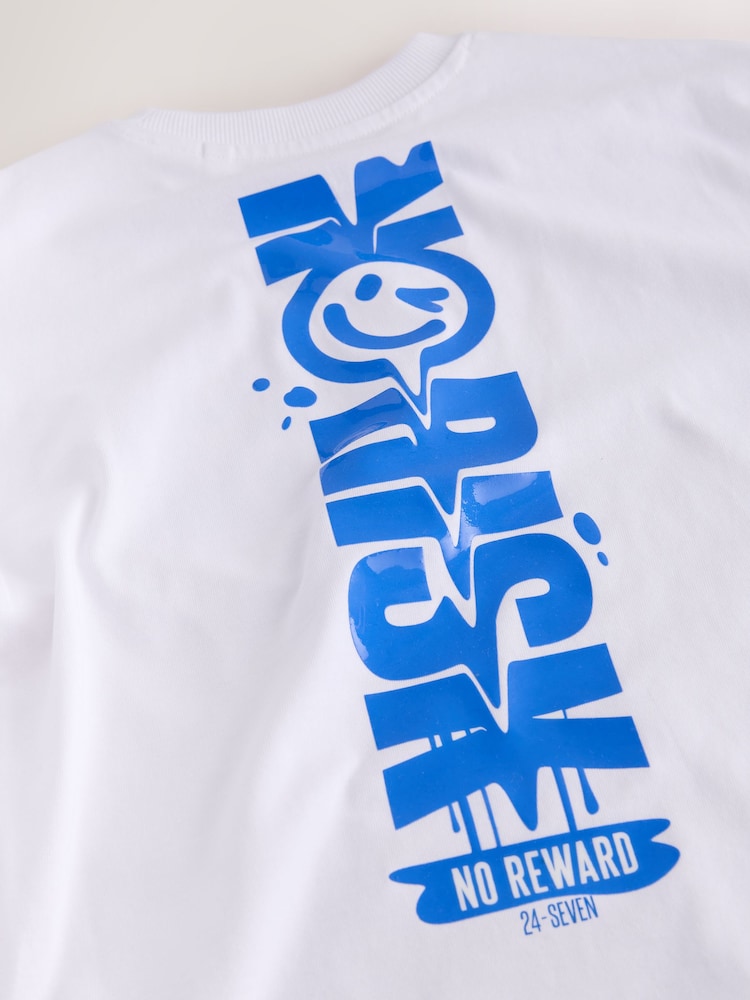 White Smile Short Sleeve Graphic T-Shirt (3-16yrs) - Image 4 of 4
