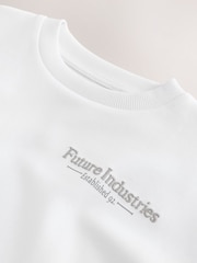 أبيض - تيشرت كُم قصير ثقيل الوزن برسومات (3-16من عمر سنة إلى سنتين) - صورة 4 من 5