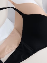 Black/White/Praline Nude Non Wired Push Up A-E Ultimate Comfort Smoothing T-Shirt Bras 3 Pack - Image 9 of 10