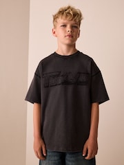Charcoal Grey Tokyo Washed Graphic T-Shirt (3-16yrs) - Image 1 of 8