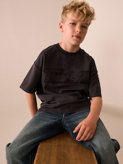 Charcoal Grey Tokyo Washed Graphic T-Shirt (3-16yrs) - Image 4 of 8