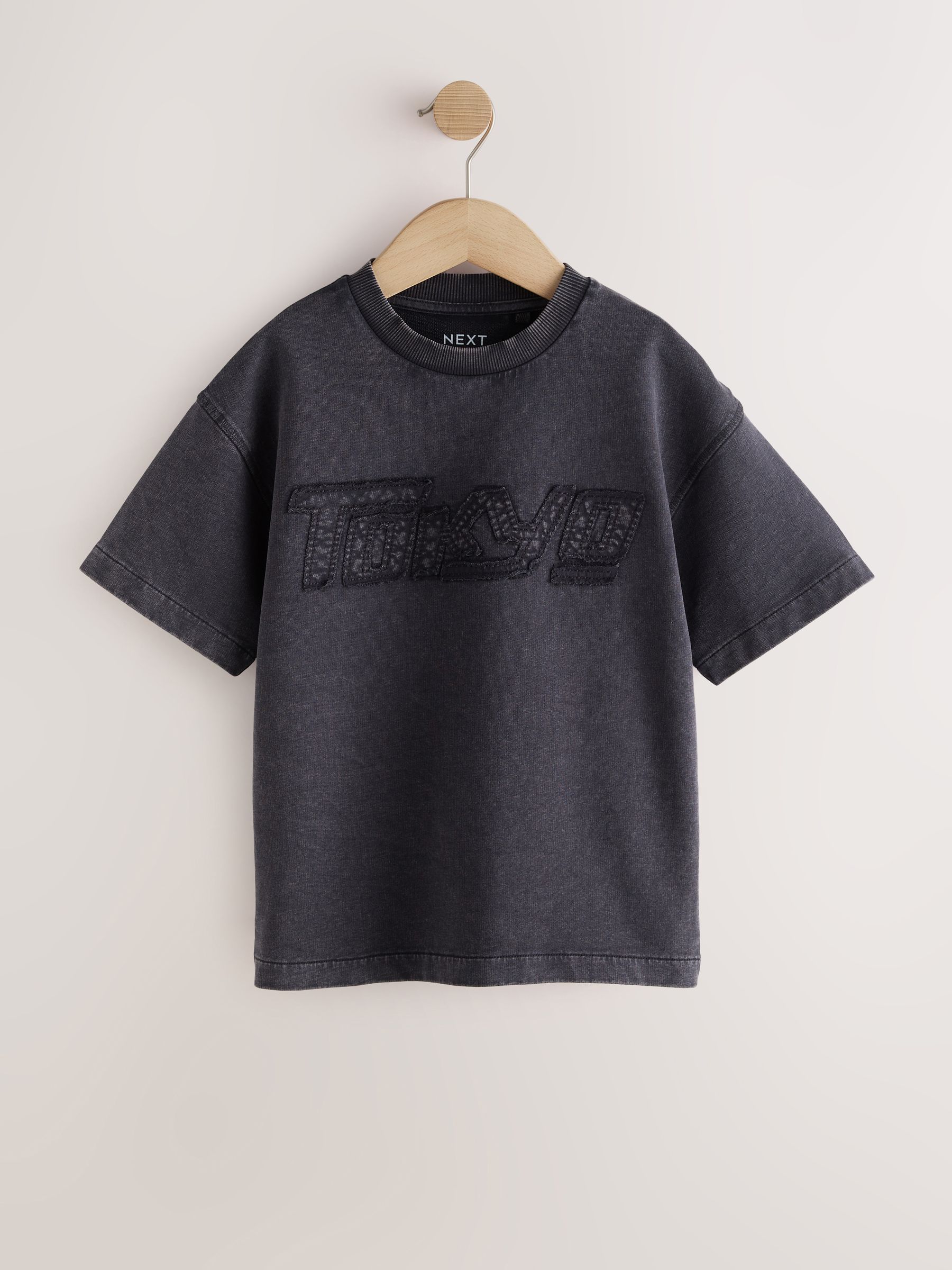 Buy Charcoal Grey Tokyo Washed Graphic T-Shirt (3-16yrs) from Next USA