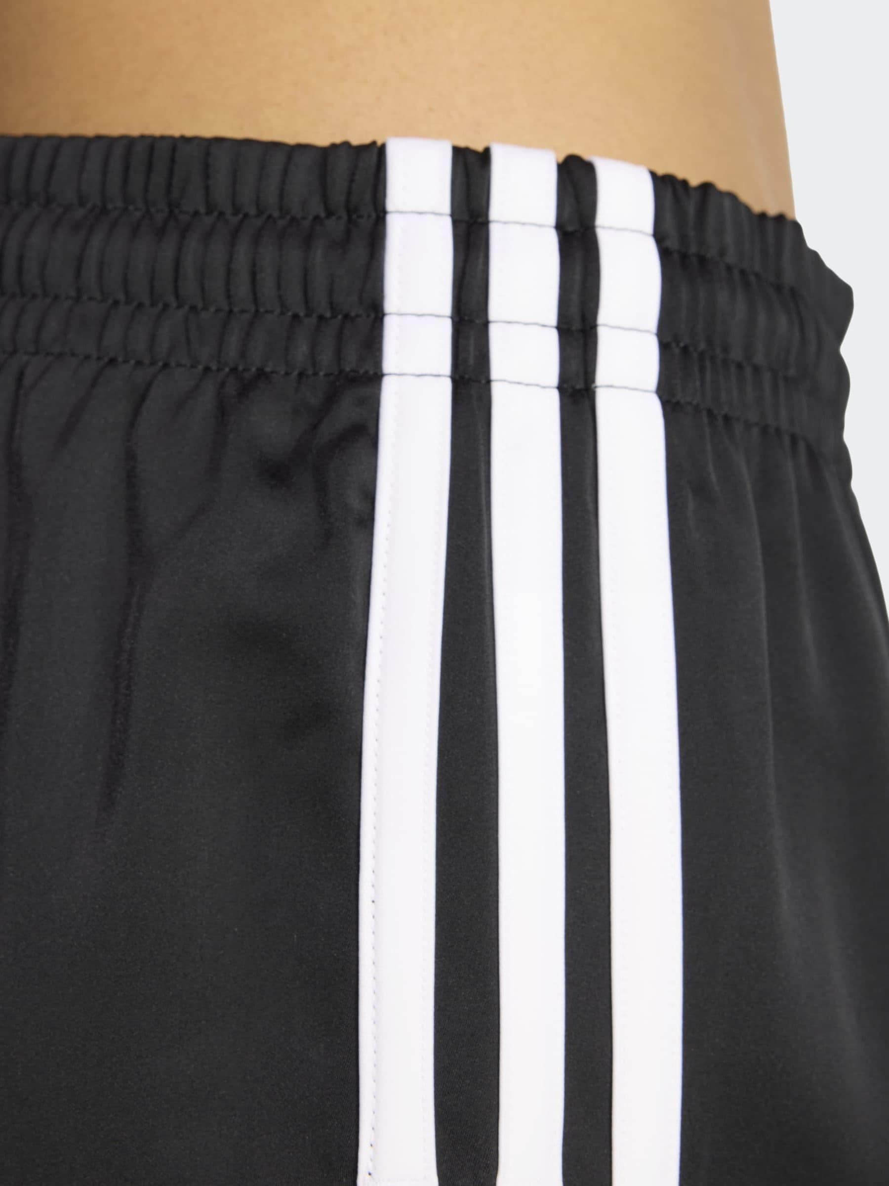 Buy adidas originals Black Chrome 3 Stripes Sprinter Shorts from