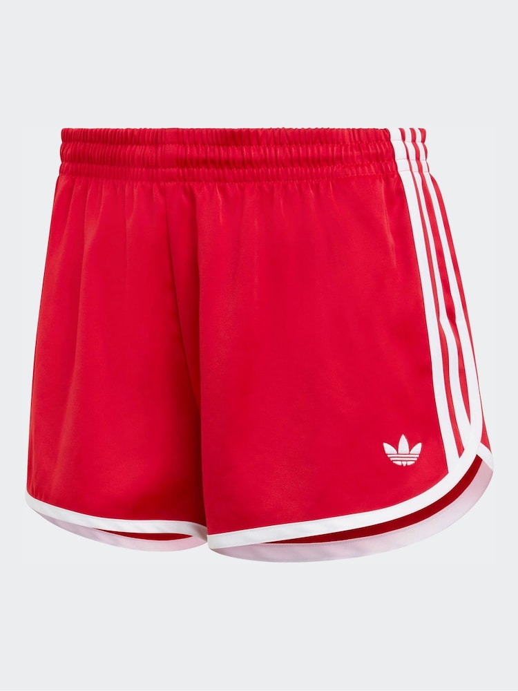 adidas Originals Red 3 Stripes Sprinter Shorts - Image 6 of 6
