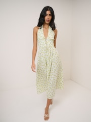 Nobodys Child White Lilijana Halter Midi Dress - Image 5 of 5