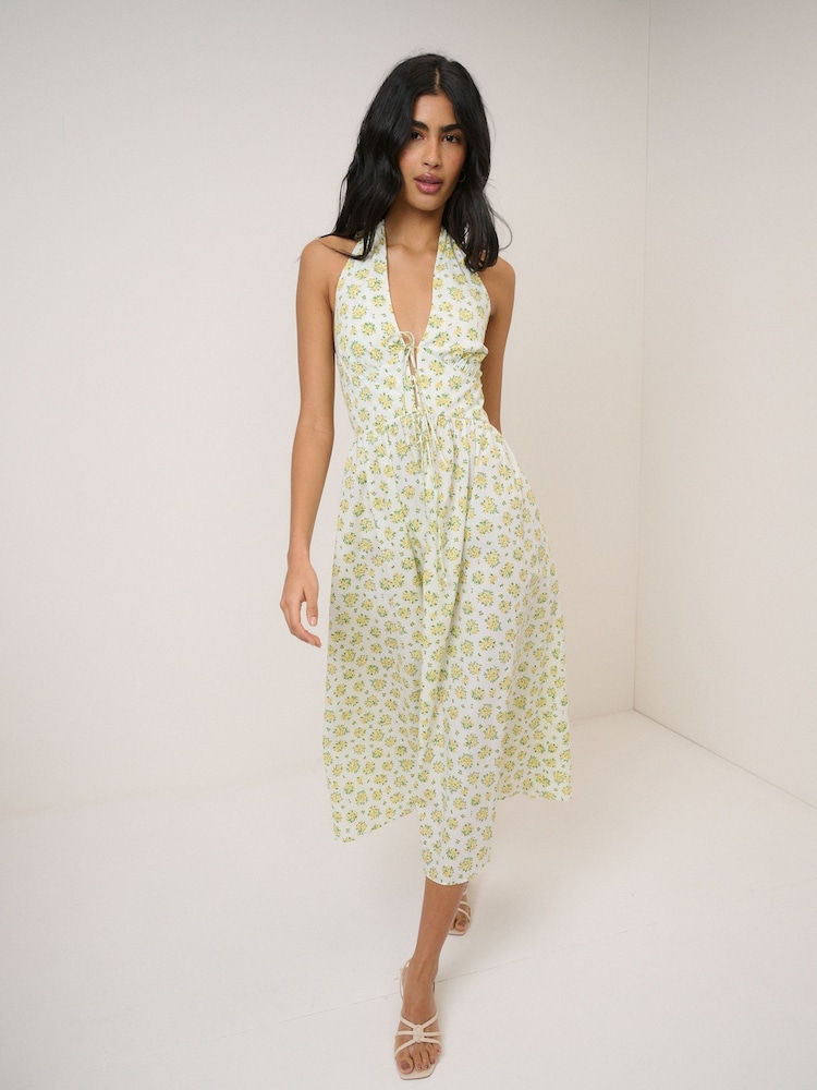 Nobodys Child White Lilijana Halter Midi Dress - Image 5 of 5