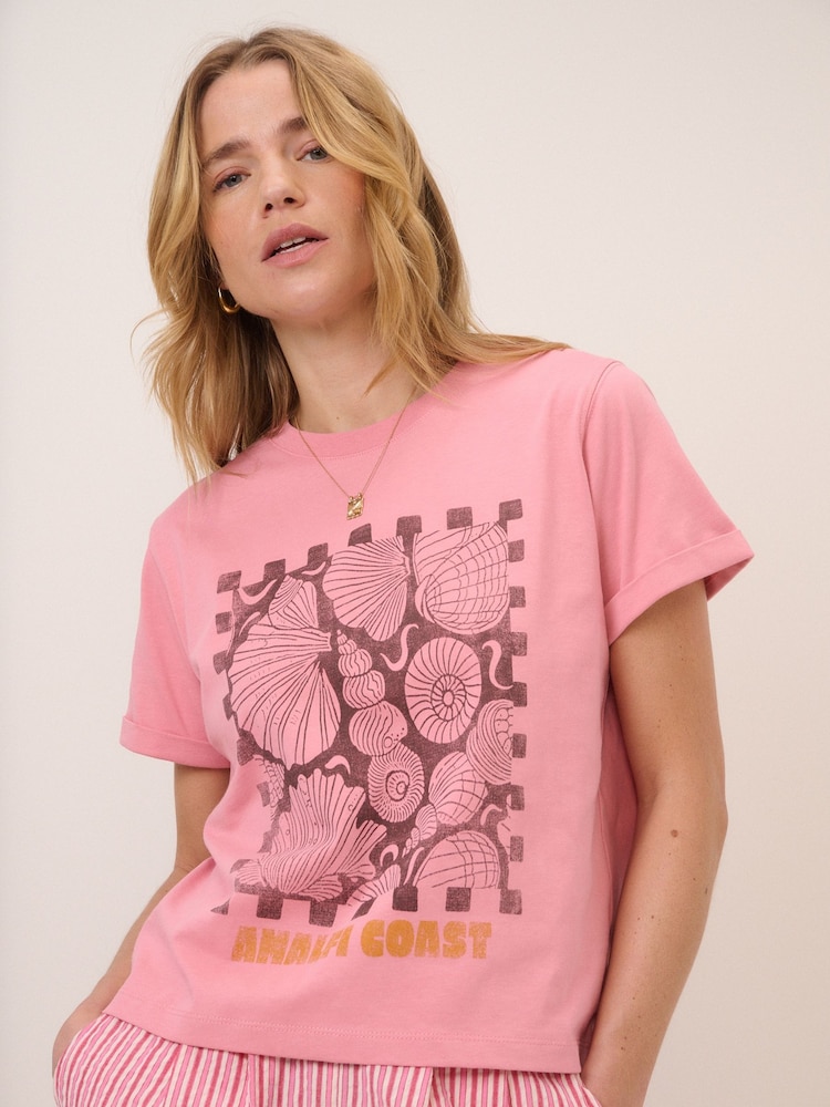 Nobodys Child Pink Seashell Graphic T-Shirts - Image 1 of 5