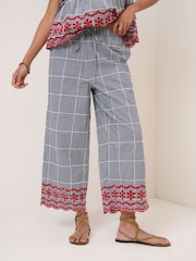 Nobodys Child Black Shrew Embroidered Crop Trousers - Image 1 of 5