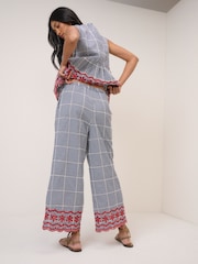 Nobodys Child Black Shrew Embroidered Crop Trousers - Image 3 of 5