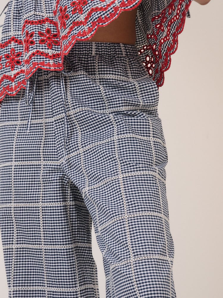 Nobodys Child Black Shrew Embroidered Crop Trousers - Image 5 of 5