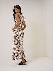 Nobodys Child Crochet Knit Midi Dress - Imaginea 2 din 5