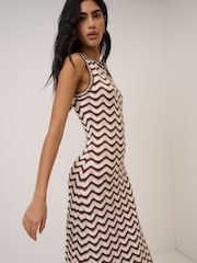 Nobodys Child Crochet Knit Midi Dress - Imaginea 3 din 5