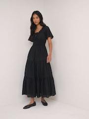 Nobodys Child Black Caliope Midi Dress - Image 1 of 5