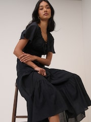 Nobodys Child Black Caliope Midi Dress - Image 3 of 5