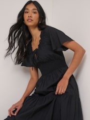 Nobodys Child Black Caliope Midi Dress - Image 4 of 5