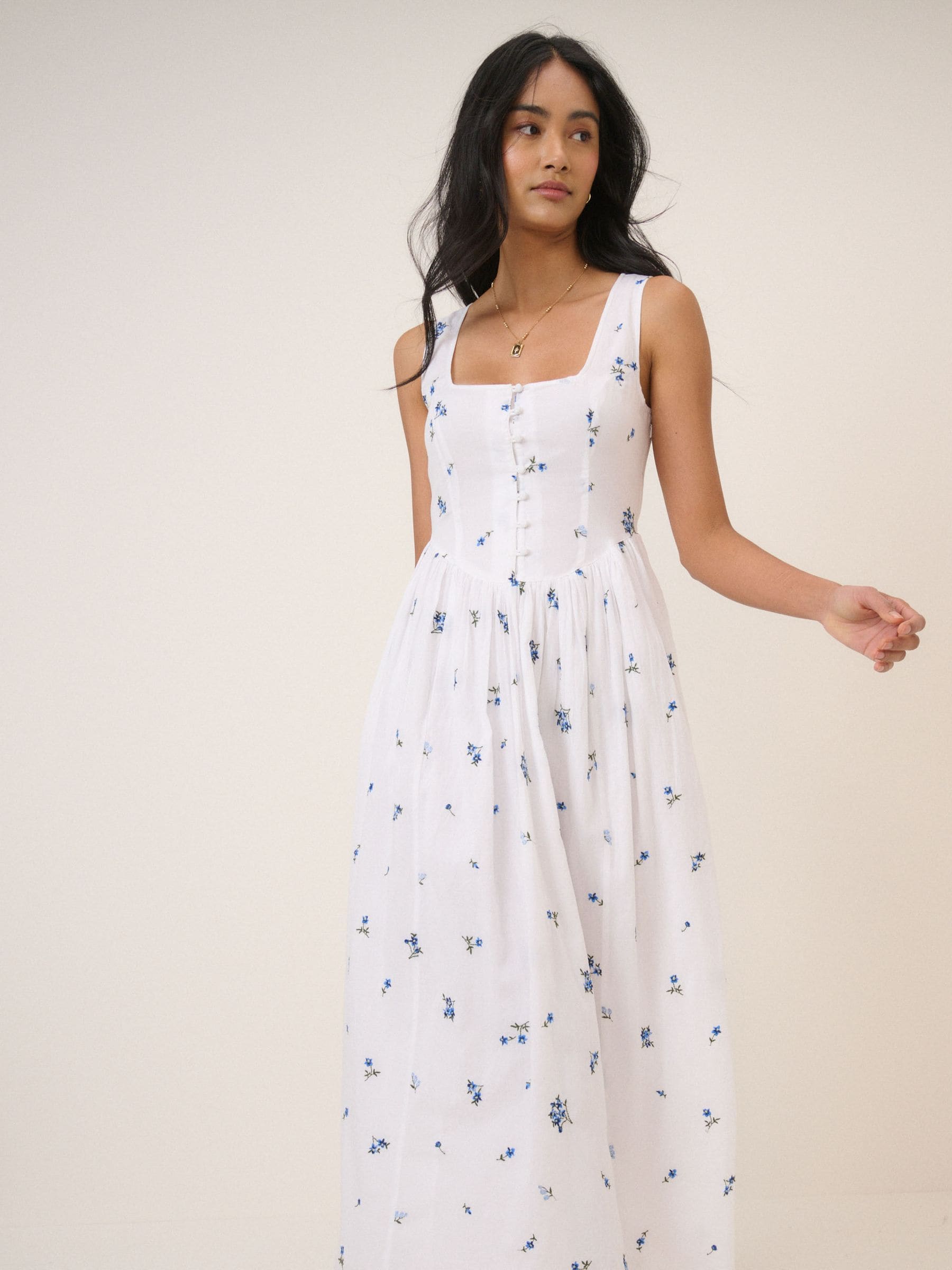 Buy Nobodys Child White Cora Midi Dress from the Next UK online shop