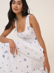 Nobodys Child White Cora Midi Dress - Image 4 of 5