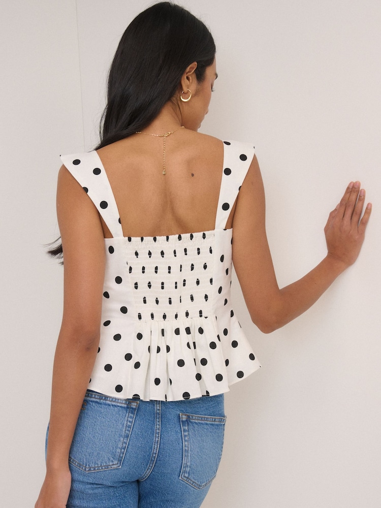 Nobodys Child Sonning Spot Waisted Top - Bild 2 von 5