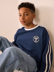 Blue Long Sleeve Heavyweight Varsity T-Shirt (3-16yrs) - Image 2 of 7