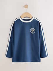 Blue Long Sleeve Heavyweight Varsity T-Shirt (3-16yrs) - Image 4 of 7