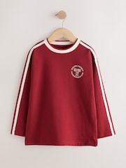 Burgundy Red Long Sleeve Heavyweight Varsity T-Shirt (3-16yrs) - Image 1 of 4