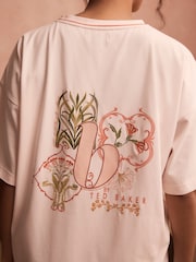 B by Ted Baker Pink Cotton Nightee with Lace - Image 5 of 5