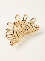 FatFace Gold Tone Metal Sun Claw Clip - Image 1 of 2
