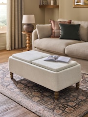Tailored Chenille Oyster Natural Margot Coffee Table - Image 1 of 14
